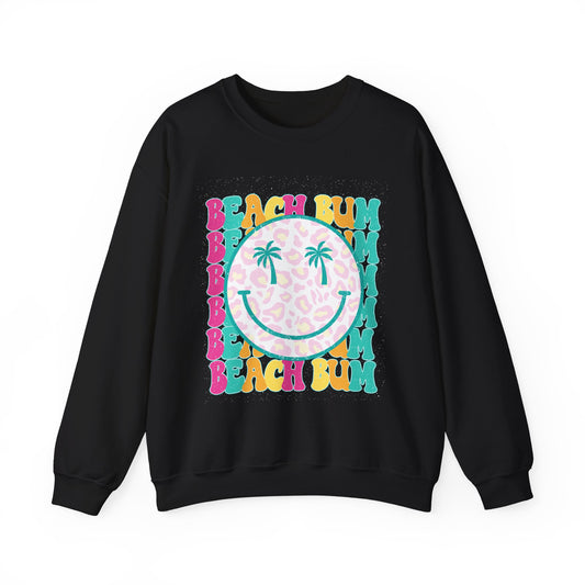 Beach Bum Smiley Crewneck Sweatshirt