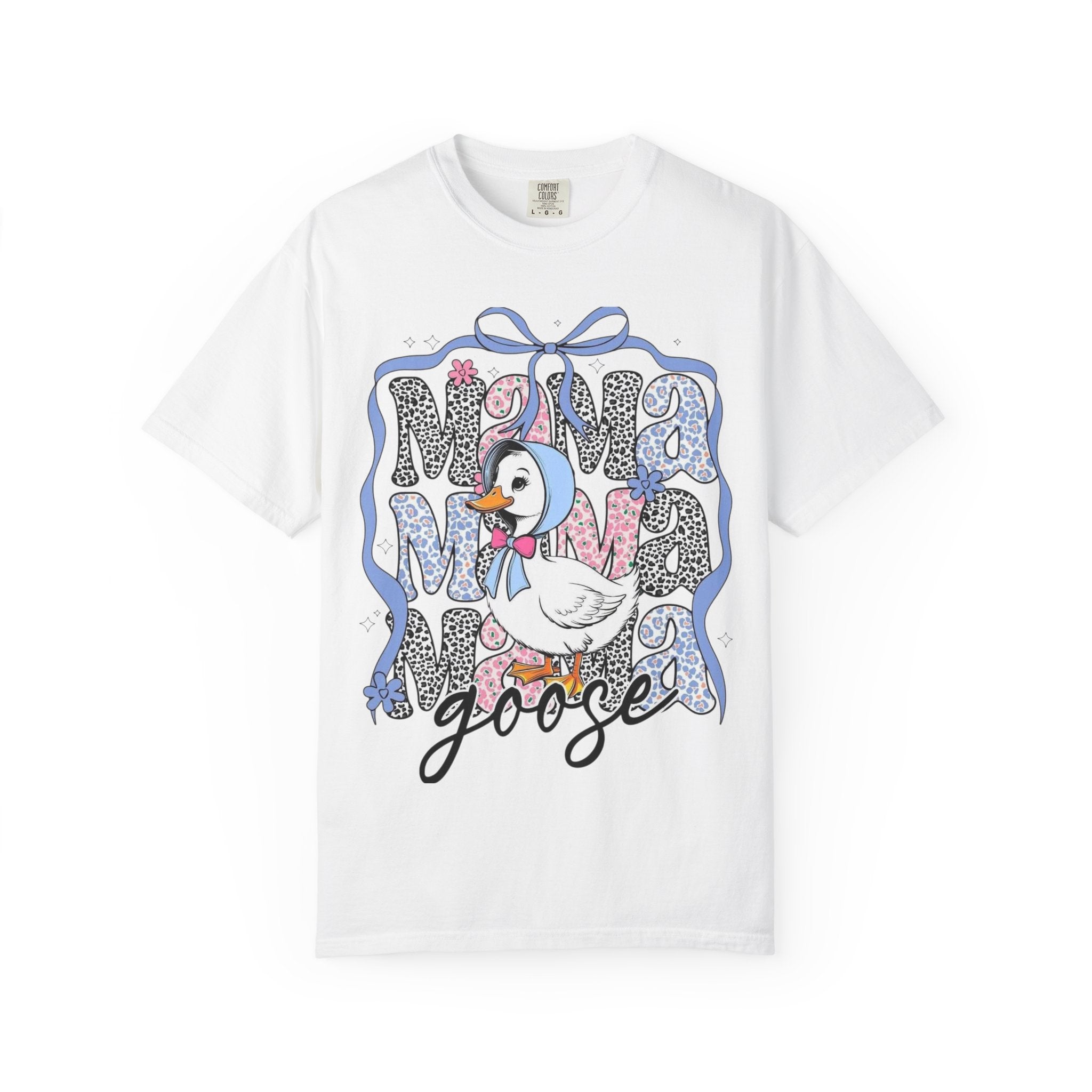 Mama Goose T-Shirt — Cute Vintage Duck Graphic Tee for New Moms & Baby Showers