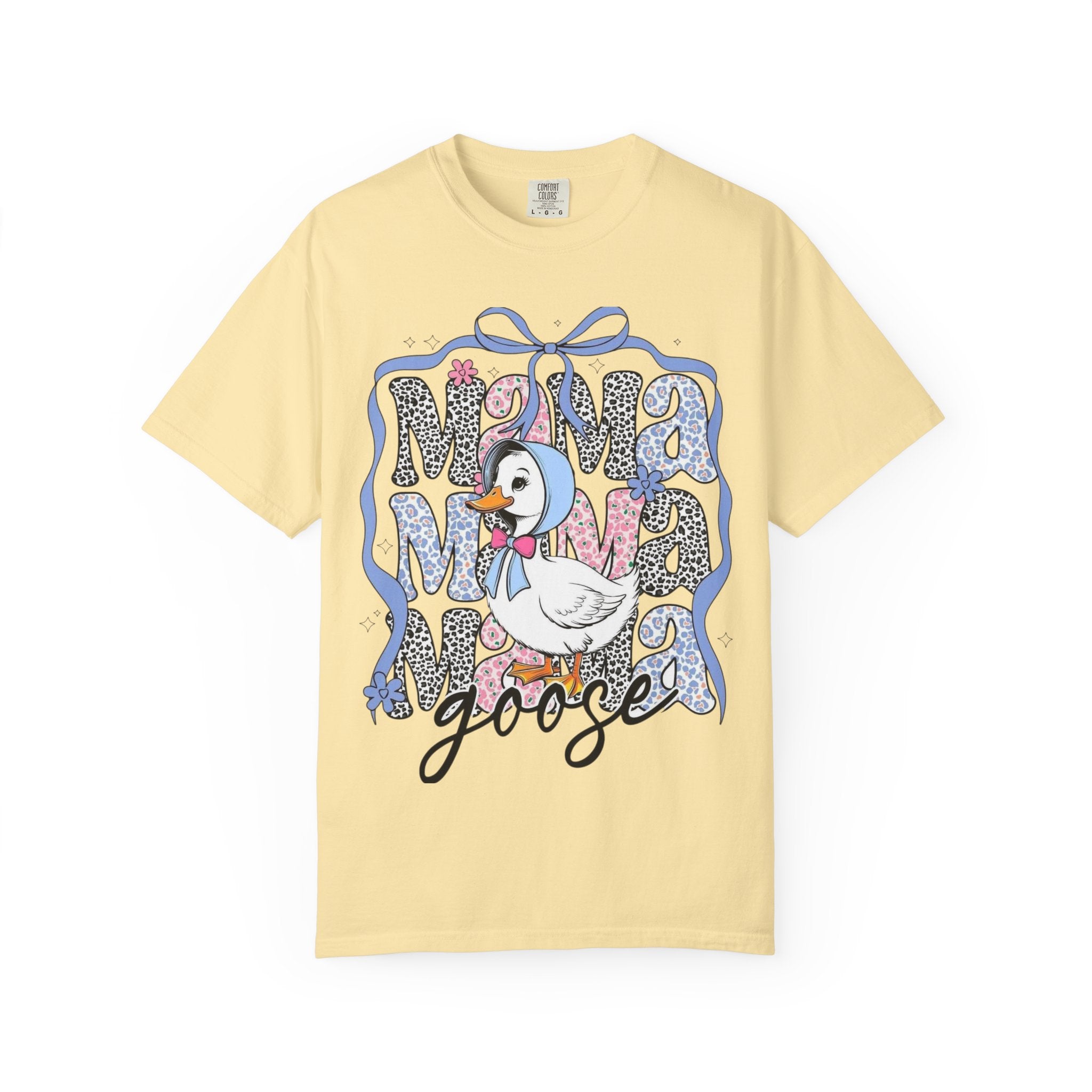 Mama Goose T-Shirt — Cute Vintage Duck Graphic Tee for New Moms & Baby Showers